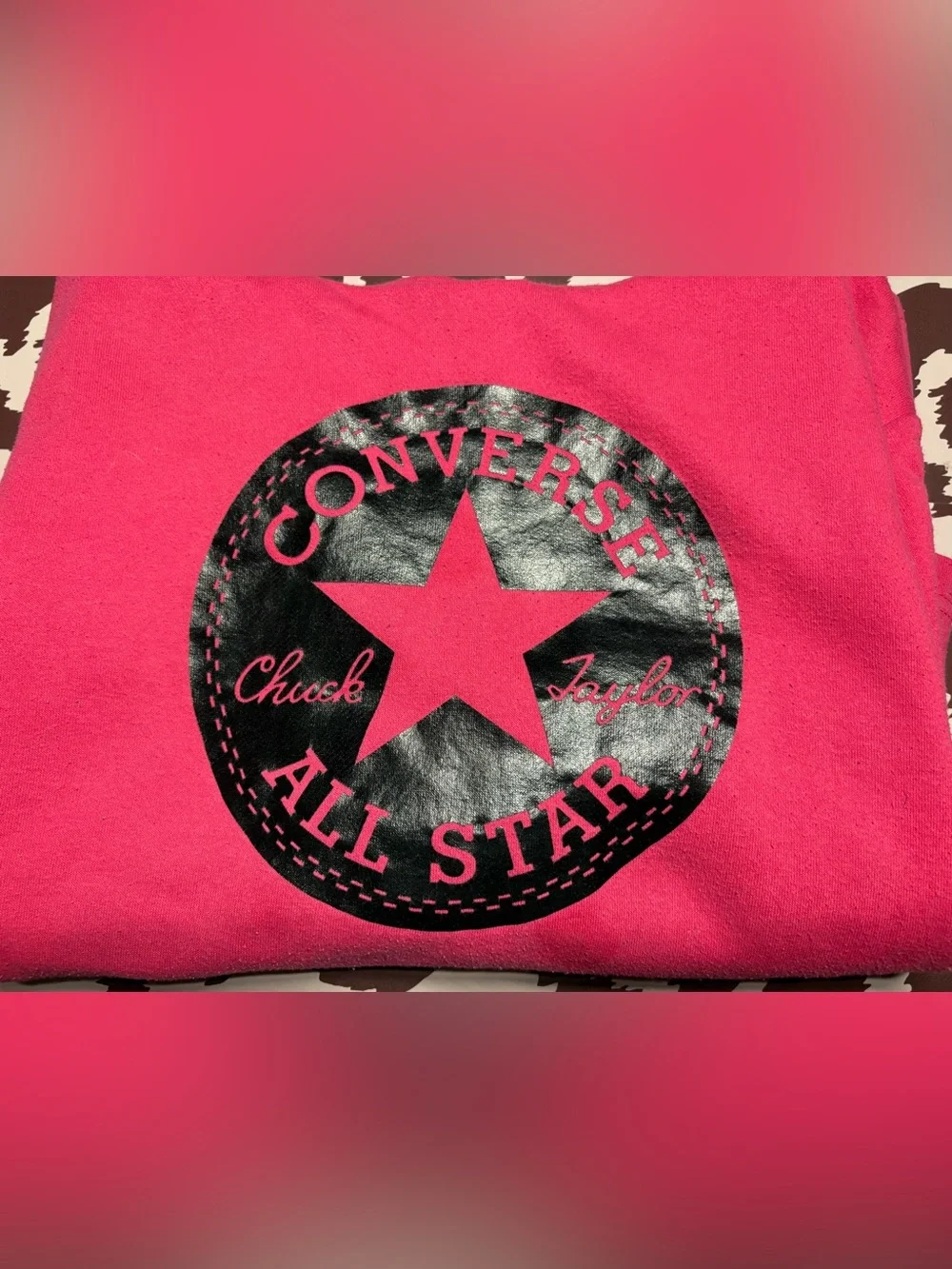 Girls Converse Hot Pink All Star Hoodie size XL 13-15 yrs